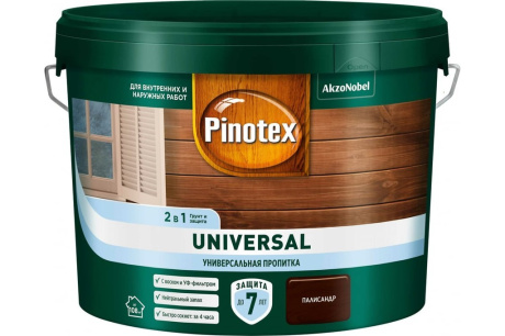 Купить Pinotex Universal Пропитка для древесины 2в1 Палисандр 9 0л Эстония  5620467 фото №1