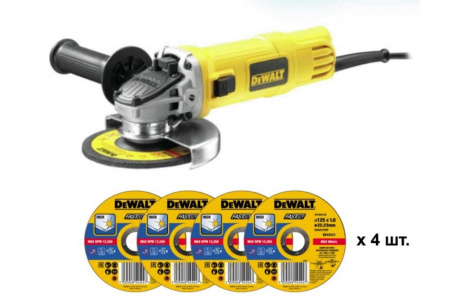 Купить УШМ DEWALT DWE 4151 D4 + набор дисков фото №1