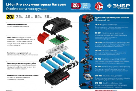 Купить Шуруповерт DB-201 без АКБ Зубр фото №10